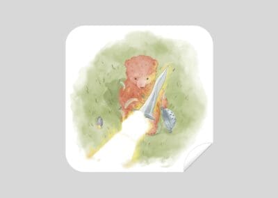 sticky bear die cut stickers scenes