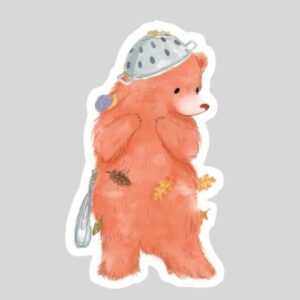 sticky bear die cut scenes stickers