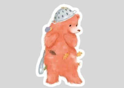sticky bear die cut scenes stickers